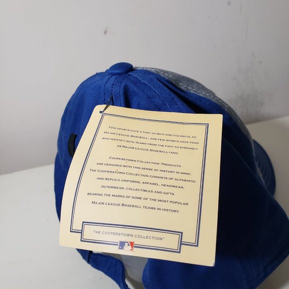 Chicago Cubs Hat Cap Strap Back Blue Gray MLB Cooperstown Fan Favorite Mens NWT - Picture 8 of 12